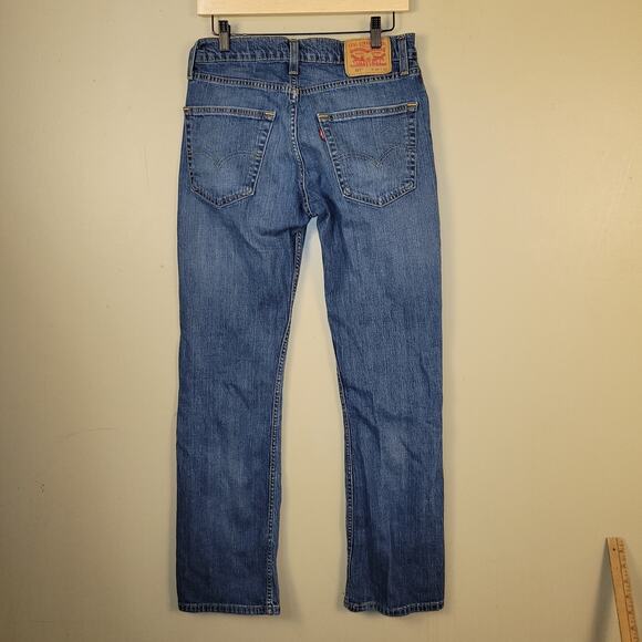 Levis 527 Slim Bootcut Stretch Mens Denim Jeans 30X32 Blue - Picture 6 of 8